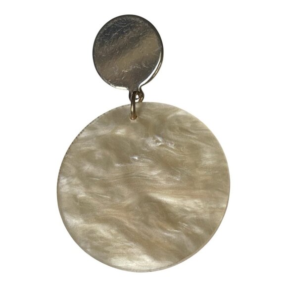 3/$20 SALE Pearlcore Shell Disc Drop Earrings by Sophia & Kate - Picture 2 of 3